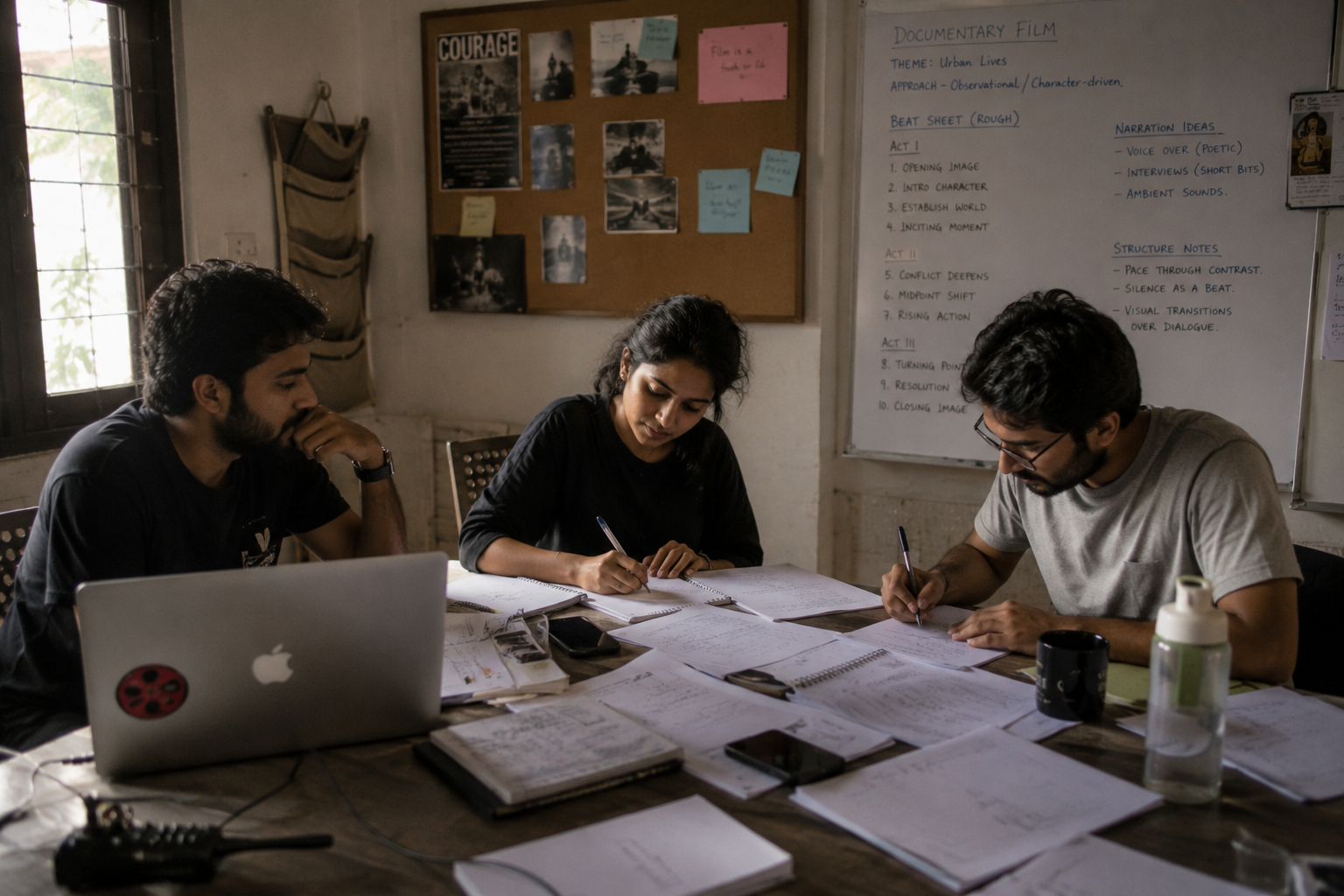 Shape phase — scriptwriting and narrative development