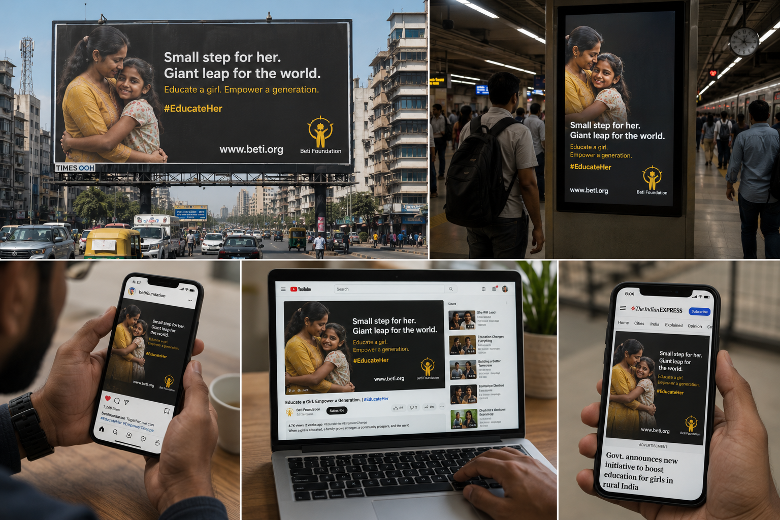 Reach phase — campaign going live across public and digital channels